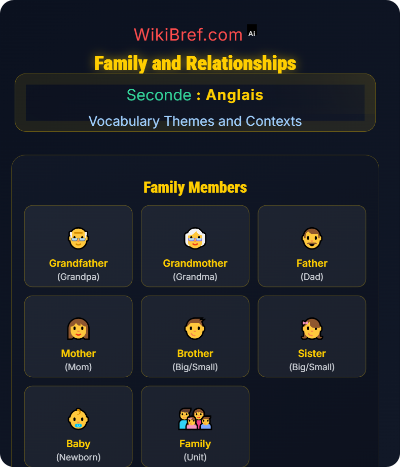 Identity and Personal Life Vocabulary Themes and Contexts