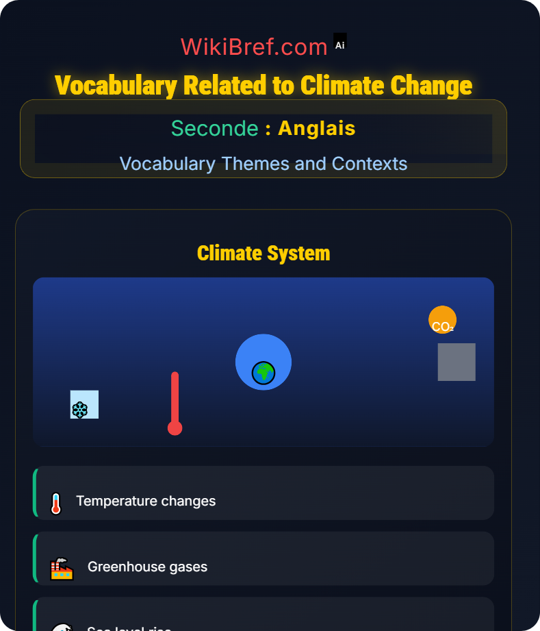 Environment and Science Vocabulary Themes and Contexts