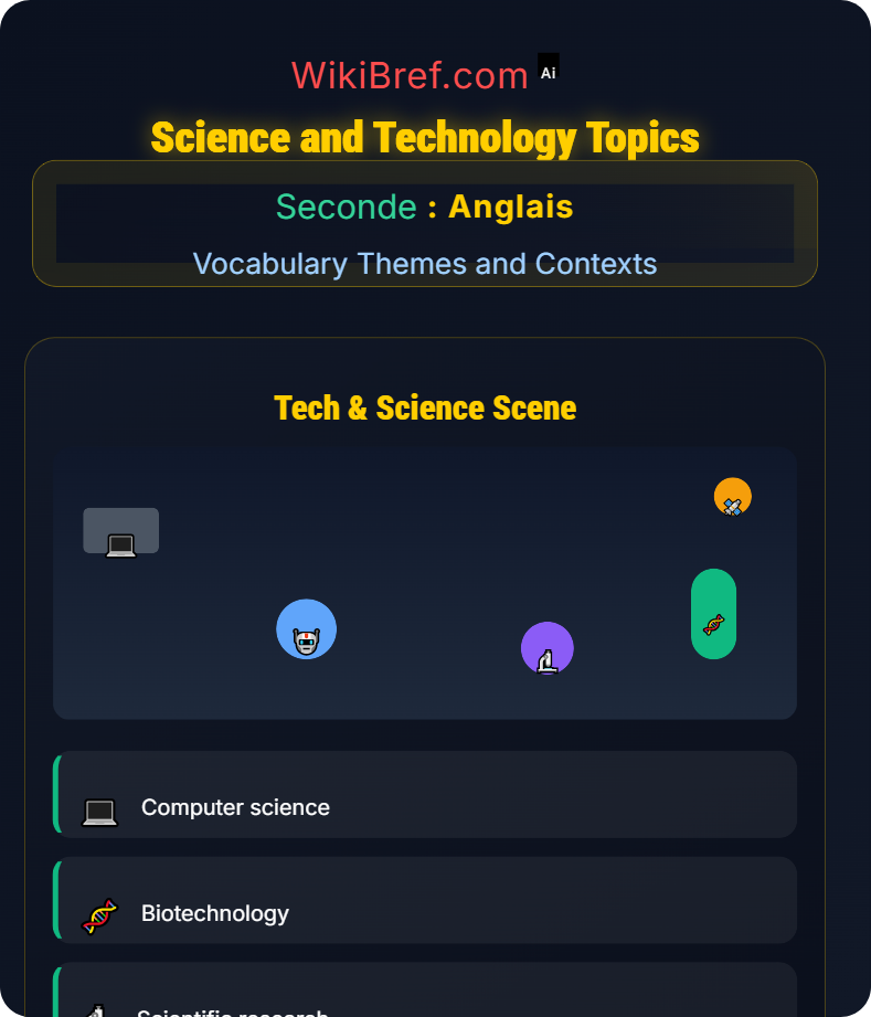 Environment and Science Vocabulary Themes and Contexts