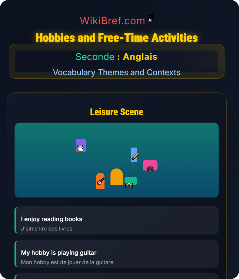 Sports, Arts and Leisure Vocabulary Themes and Contexts