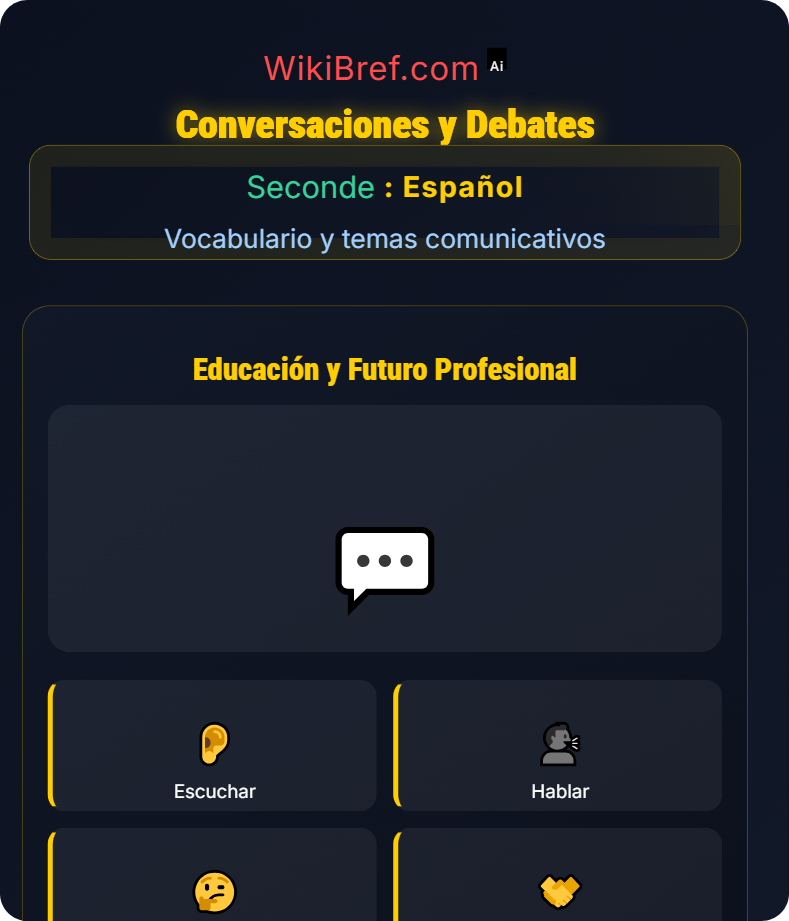 Educación, estudios y futuro profesional Vocabulario y temas comunicativos