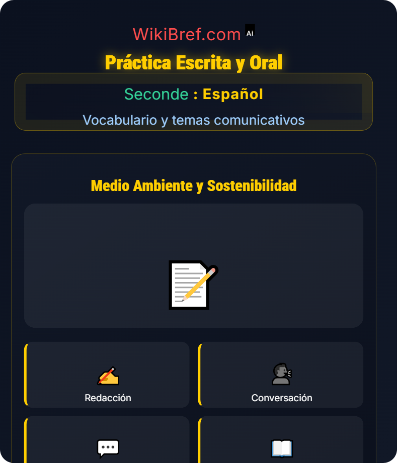 Medio ambiente y sostenibilidad Vocabulario y temas comunicativos