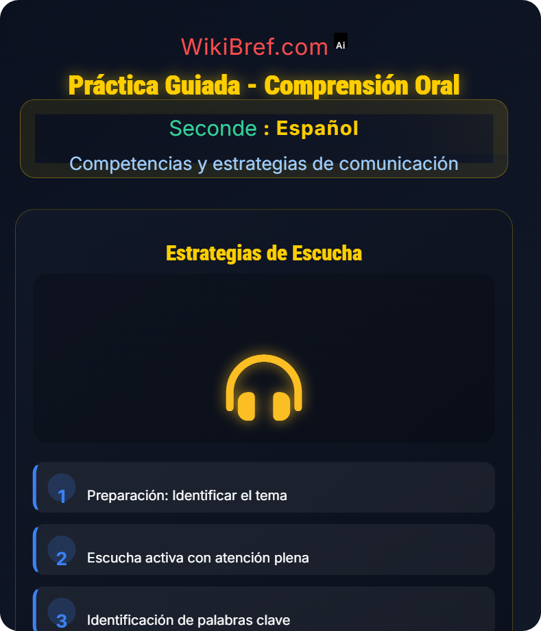 Comprensión oral Competencias y estrategias de comunicación