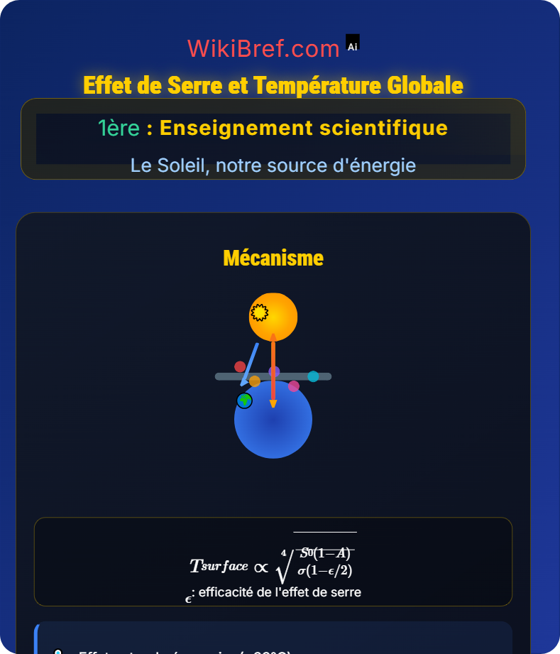 Le bilan radiatif de la Terre Le Soleil, notre source d'énergie