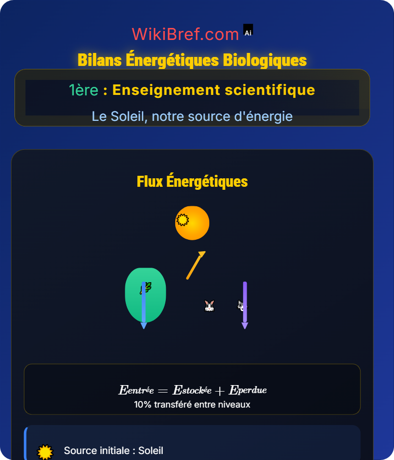 La photosynthèse : conversion de l'énergie solaire Le Soleil, notre source d'énergie