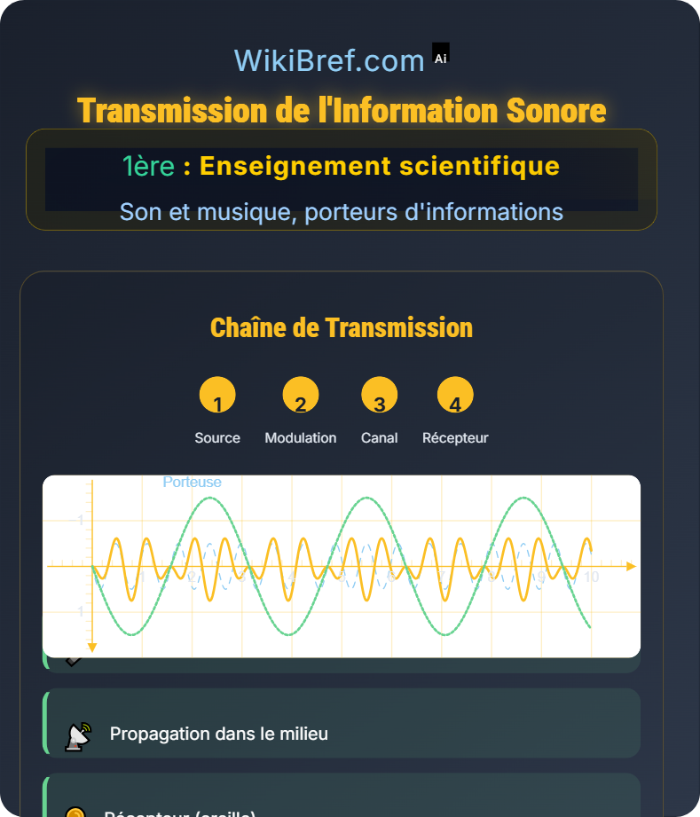 Le son comme information à coder Son et musique, porteurs d'informations
