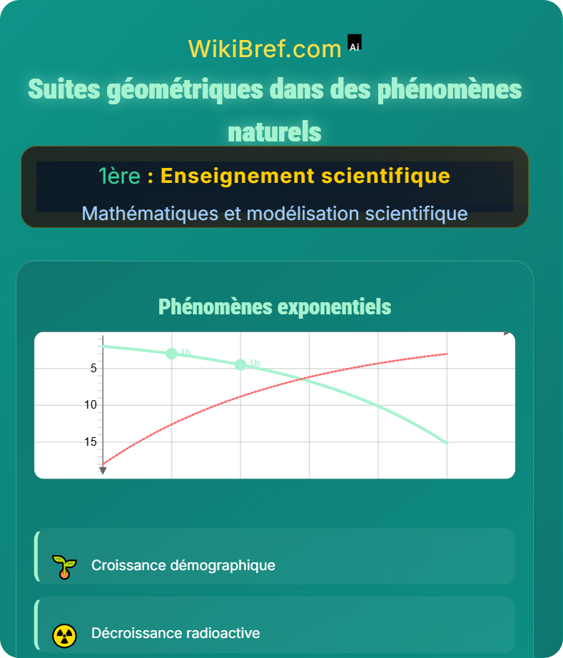 Modèles exponentiels et suites géométriques Mathématiques et modélisation scientifique