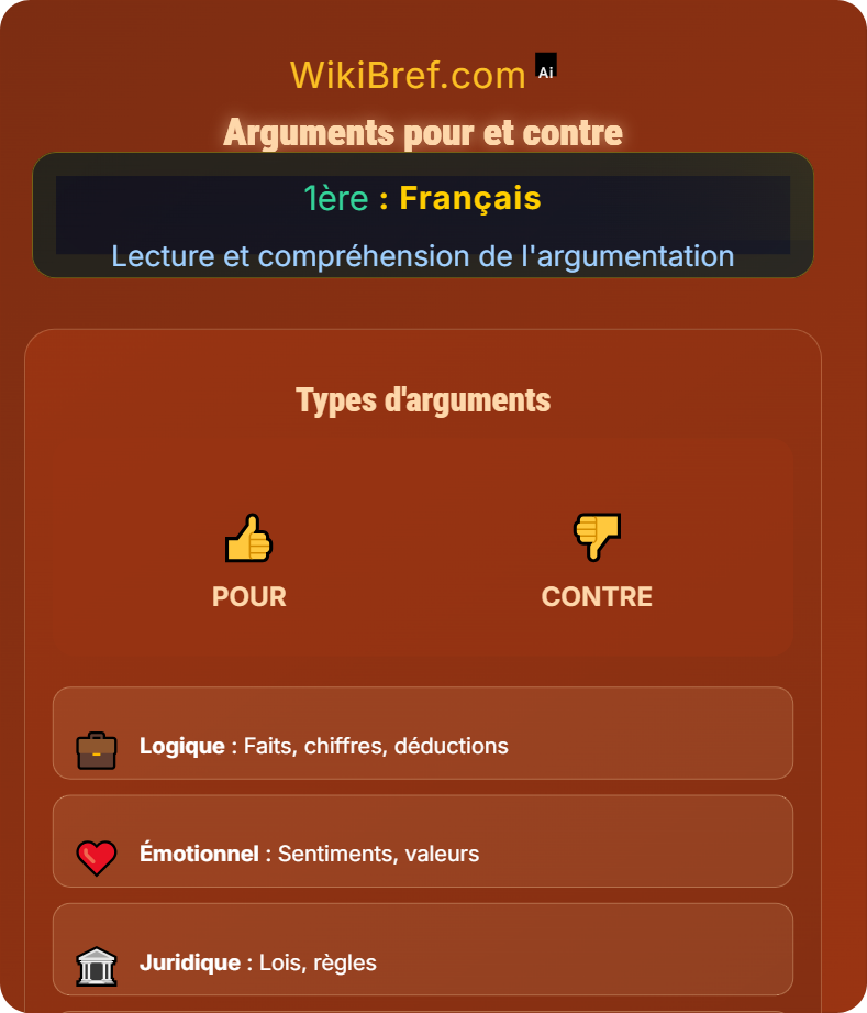 Débats et controverses Lecture et compréhension de l'argumentation