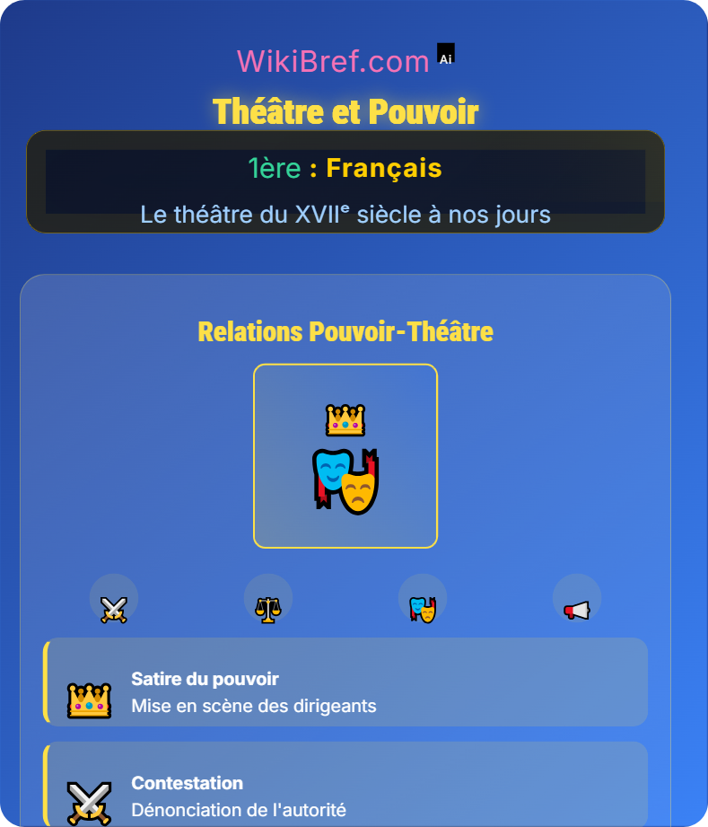 Théâtre et société Le théâtre du XVIIᵉ siècle à nos jours
