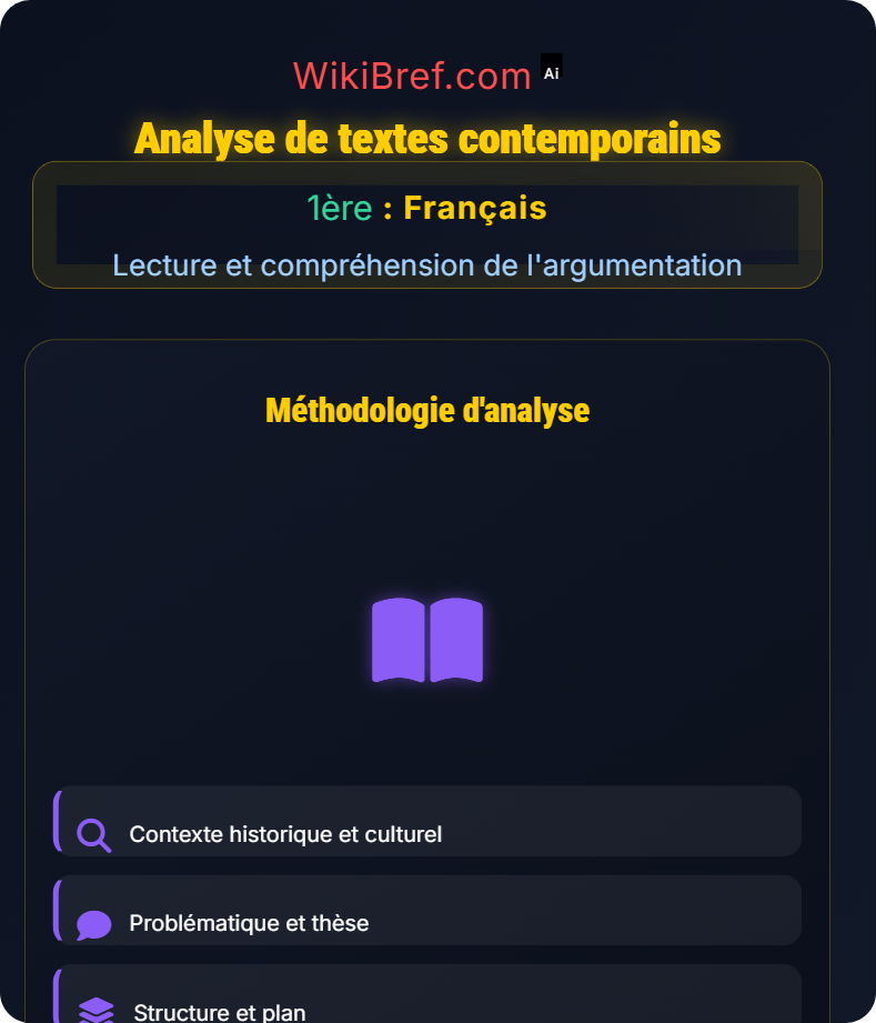 Texte argumentatif et discours Lecture et compréhension de l'argumentation