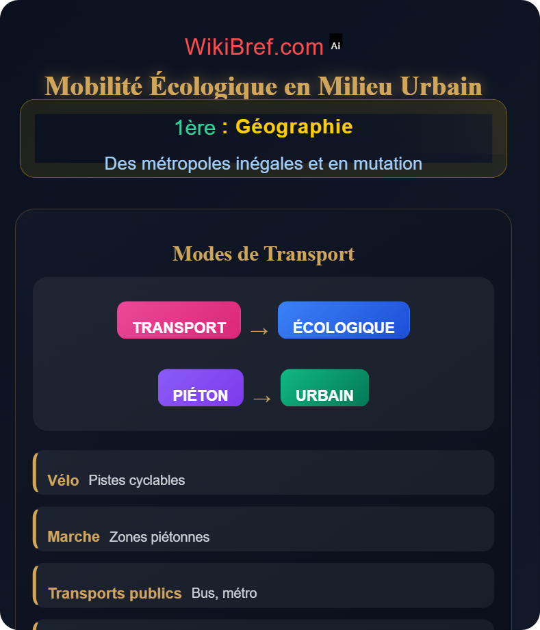 Mobilités urbaines et transports Des métropoles inégales et en mutation