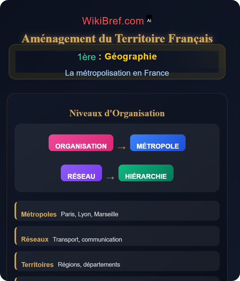 Processus de métropolisation en France La métropolisation en France