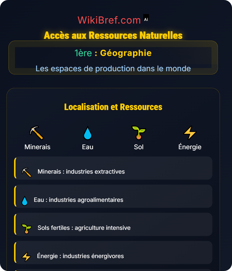 Facteurs d’attractivité productive Les espaces de production dans le monde