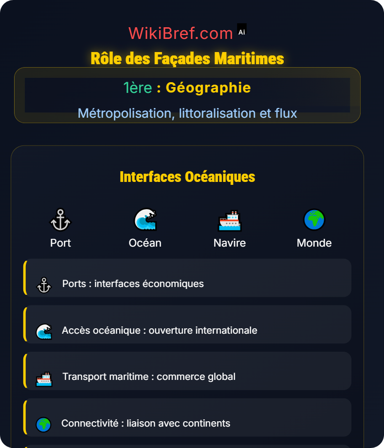Littoralisation des activités productives Métropolisation, littoralisation et flux