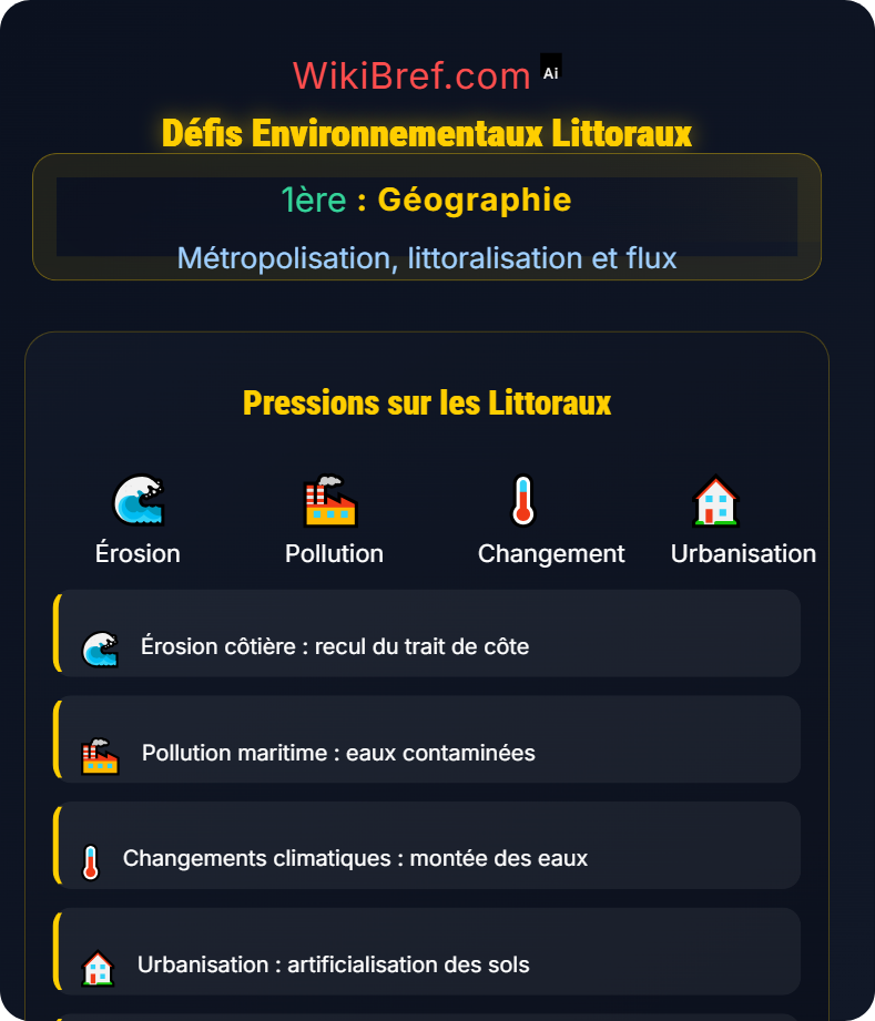 Littoralisation des activités productives Métropolisation, littoralisation et flux