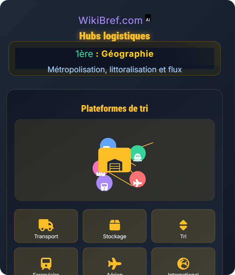 Territorialisation des réseaux de transport Métropolisation, littoralisation et flux
