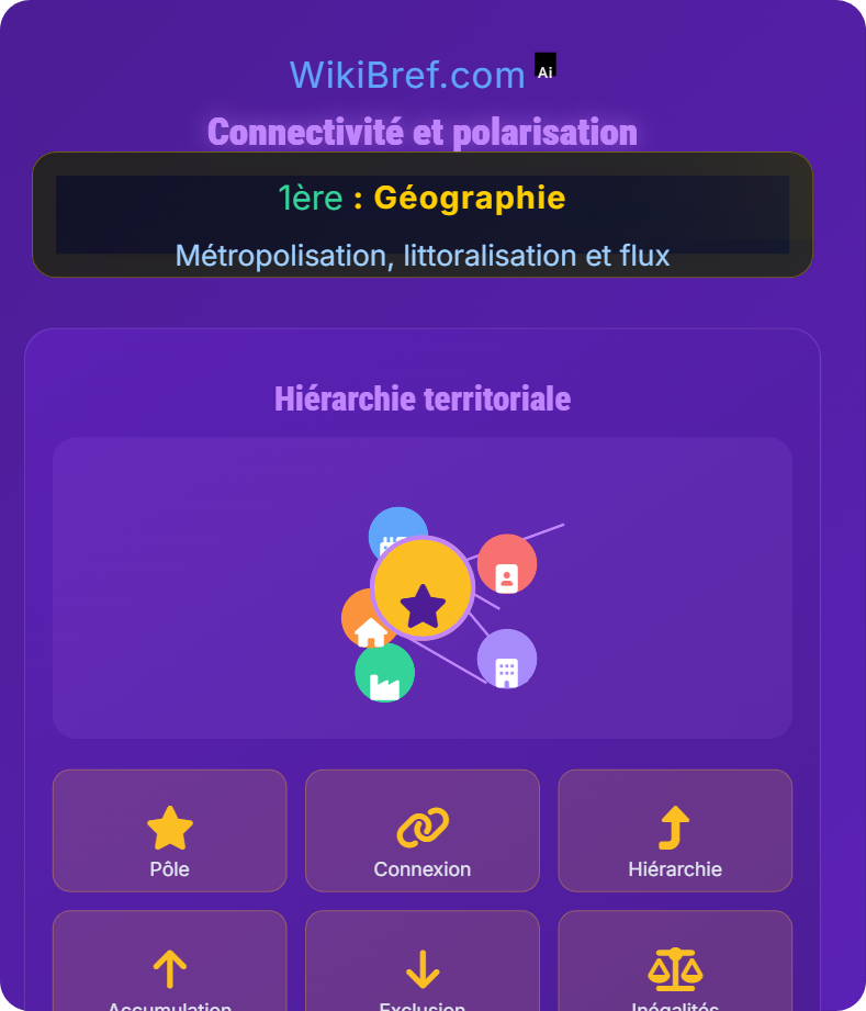 Territorialisation des réseaux de transport Métropolisation, littoralisation et flux