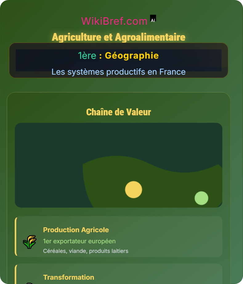 Organisation des espaces productifs français Les systèmes productifs en France