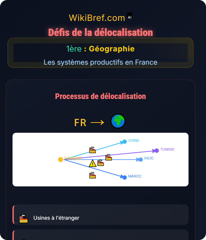 Commerce mondial et territoires français Les systèmes productifs en France