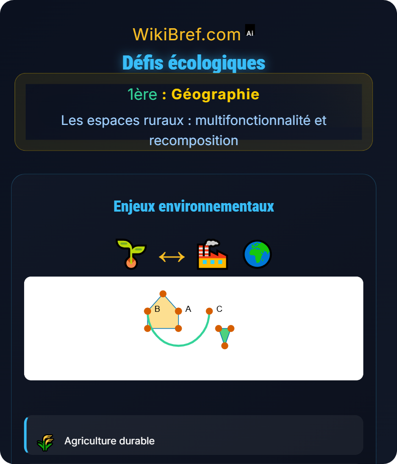 Recomposition des espaces ruraux dans le monde Les espaces ruraux : multifonctionnalité et recomposition