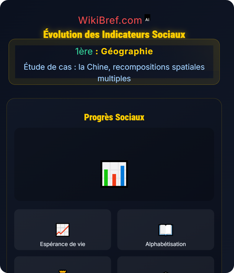 Développement économique et inégalités Étude de cas : la Chine, recompositions spatiales multiples