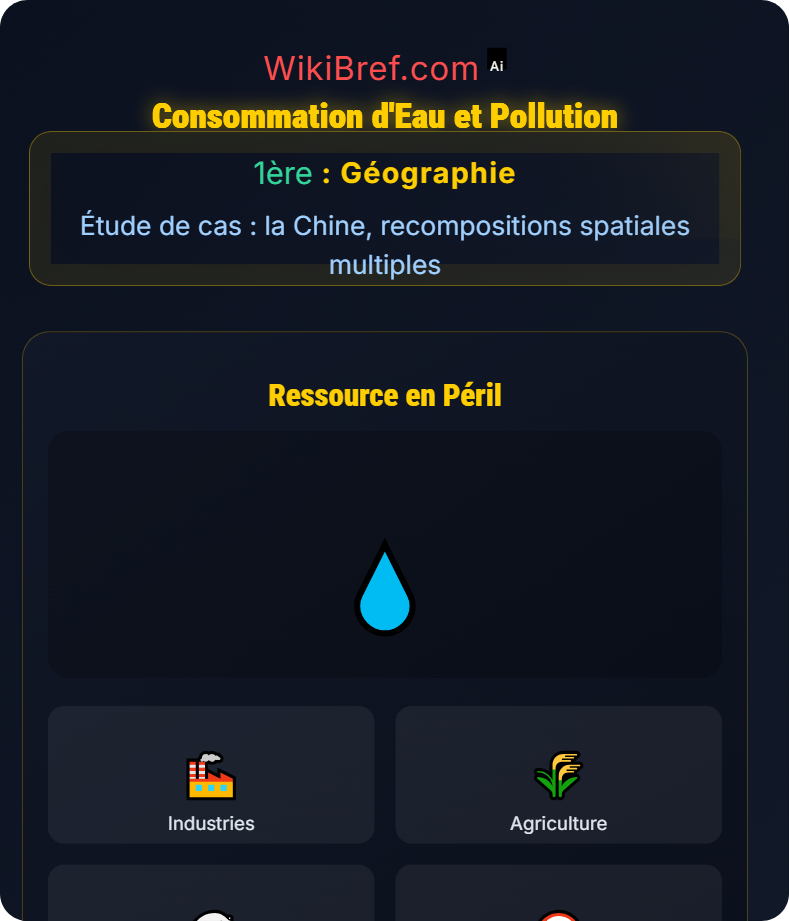 Ressources et environnement sous pression Étude de cas : la Chine, recompositions spatiales multiples