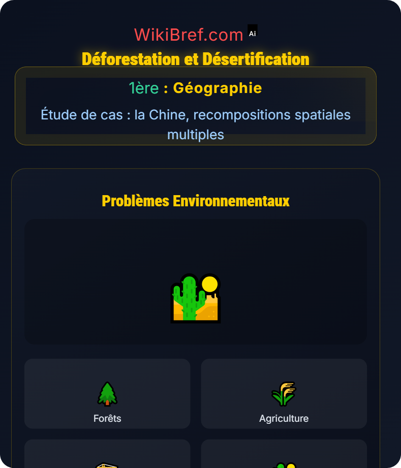 Ressources et environnement sous pression Étude de cas : la Chine, recompositions spatiales multiples