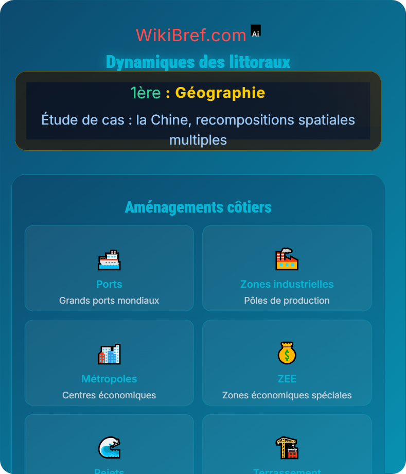 Urbanisation, littoralisation et métropolisation Étude de cas : la Chine, recompositions spatiales multiples