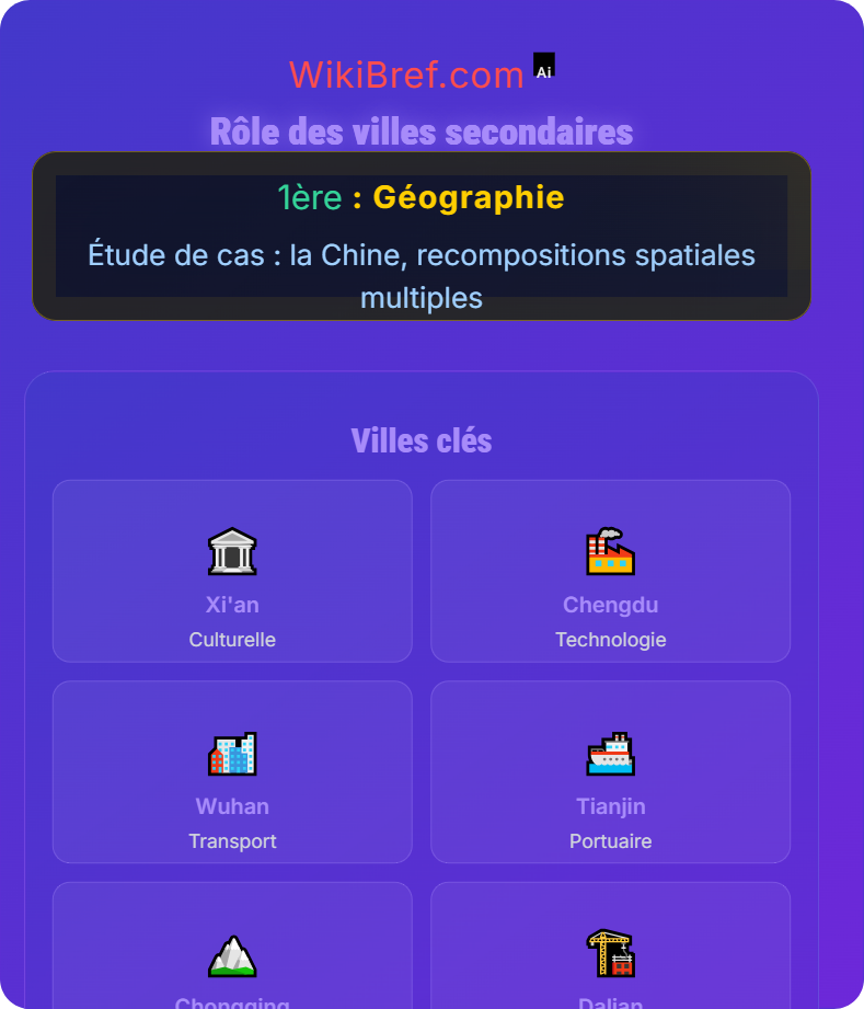 Urbanisation, littoralisation et métropolisation Étude de cas : la Chine, recompositions spatiales multiples
