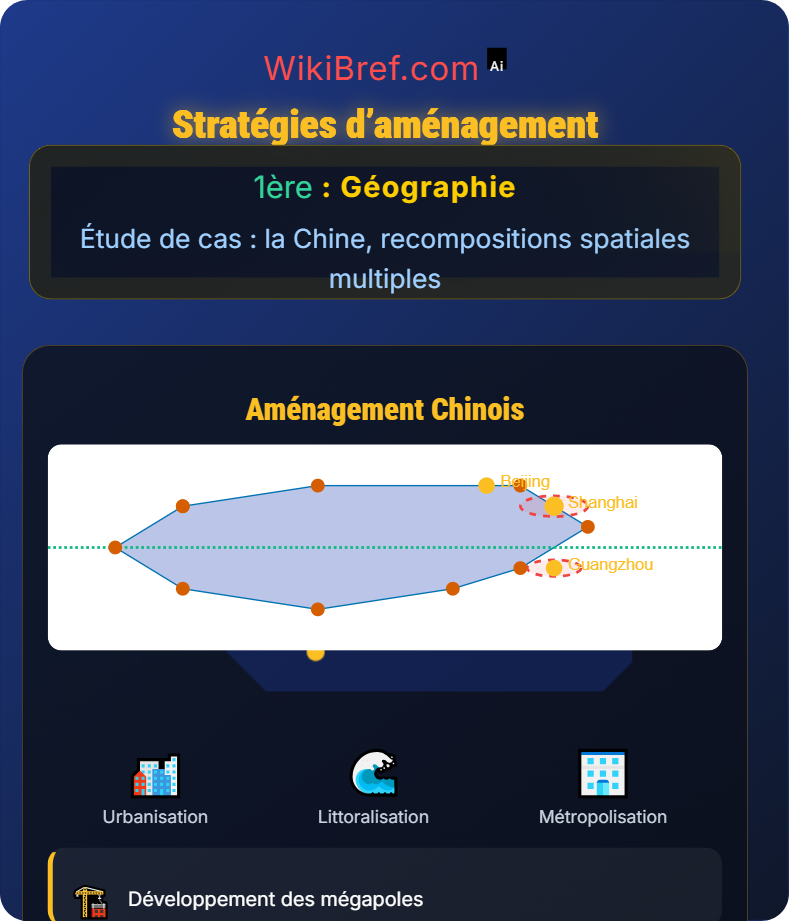 Urbanisation, littoralisation et métropolisation Étude de cas : la Chine, recompositions spatiales multiples