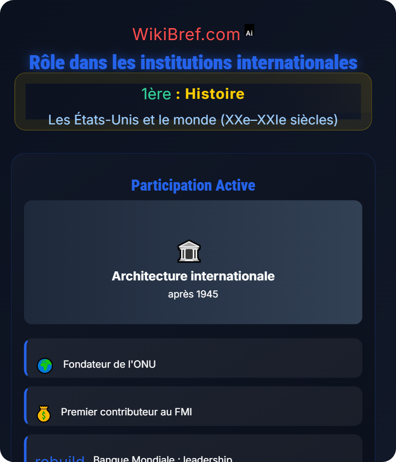 Les États-Unis dans la mondialisation Les États-Unis et le monde (XXe–XXIe siècles)