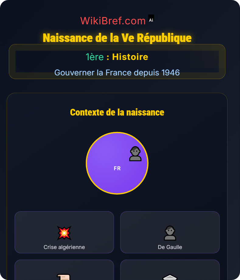 La Cinquième République (1958–présent) Gouverner la France depuis 1946