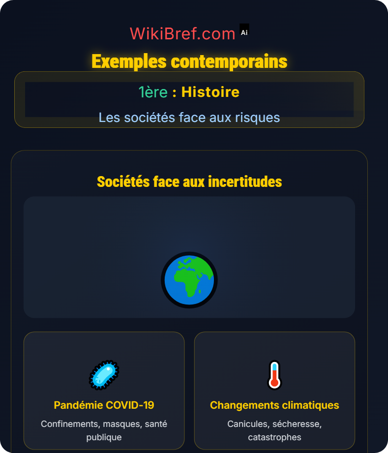 Les sociétés face aux incertitudes Les sociétés face aux risques
