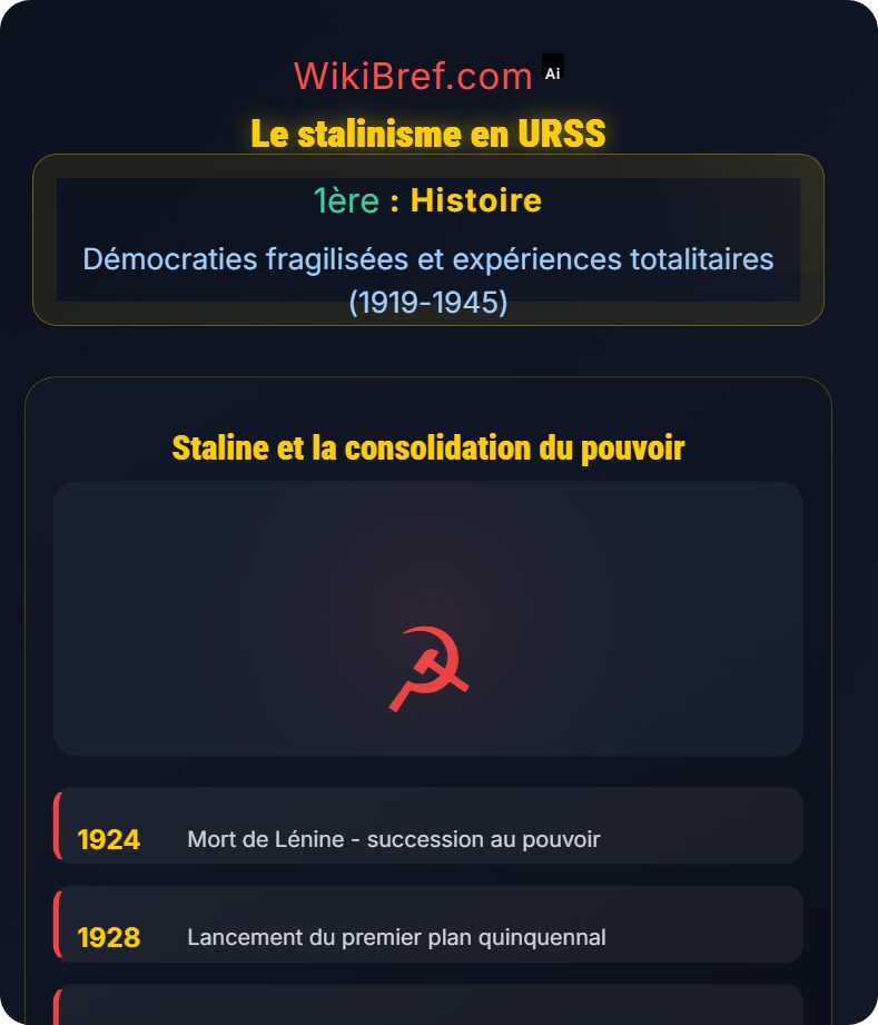 Montée des totalitarismes Démocraties fragilisées et expériences totalitaires (1919-1945)