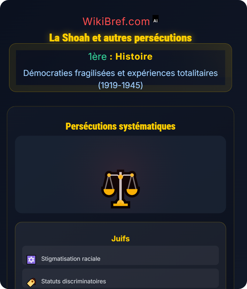 Génocide et conséquences Démocraties fragilisées et expériences totalitaires (1919-1945)