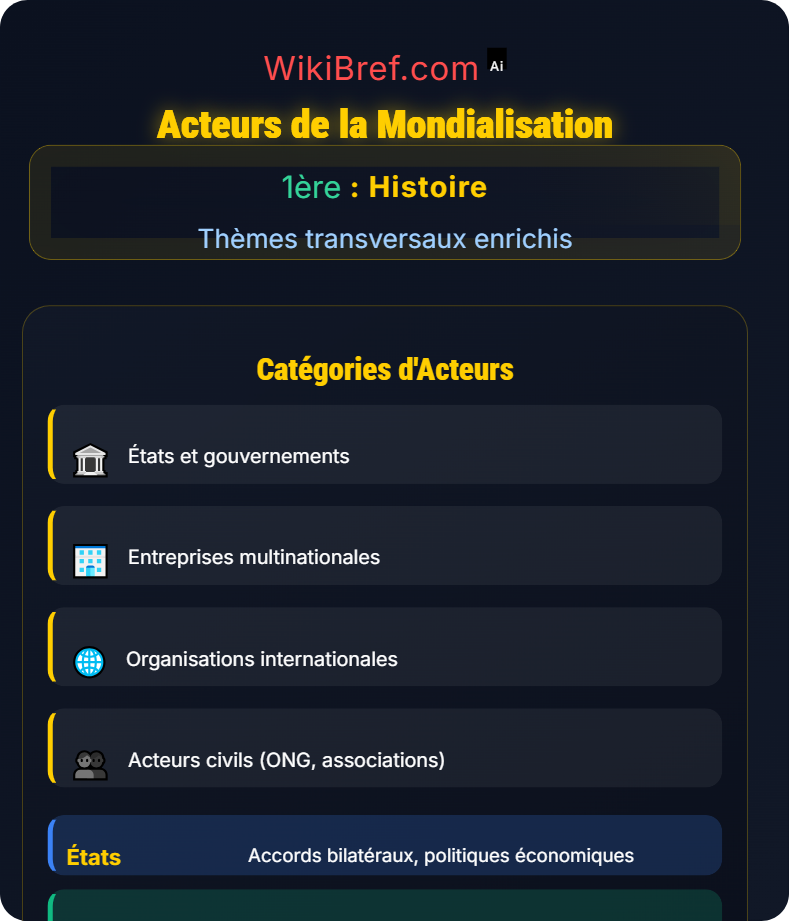 Mondialisation Thèmes transversaux enrichis