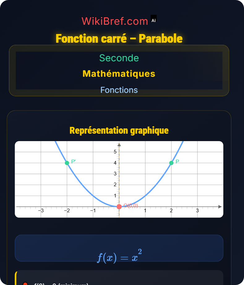 Fonctions de référence Fonctions