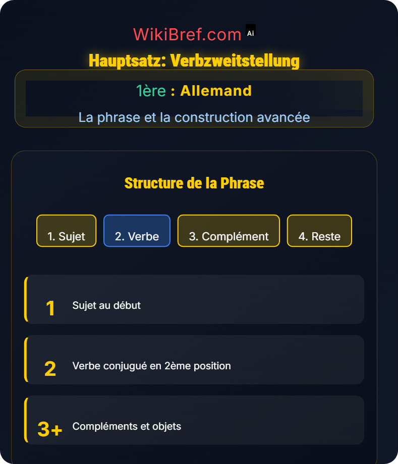 Syntax und Satzbau La phrase et la construction avancée