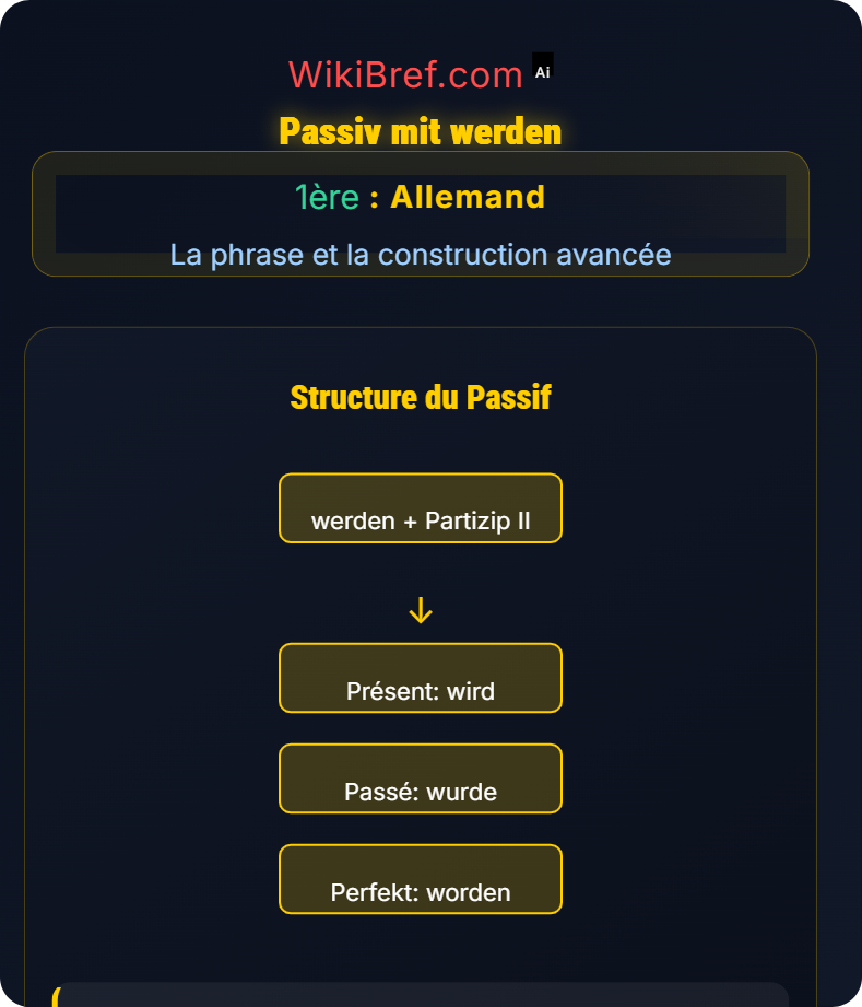 Die passive Konstruktion La phrase et la construction avancée
