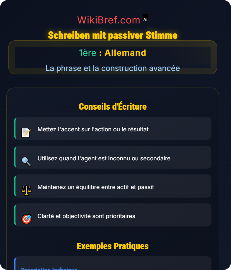 Die passive Konstruktion La phrase et la construction avancée
