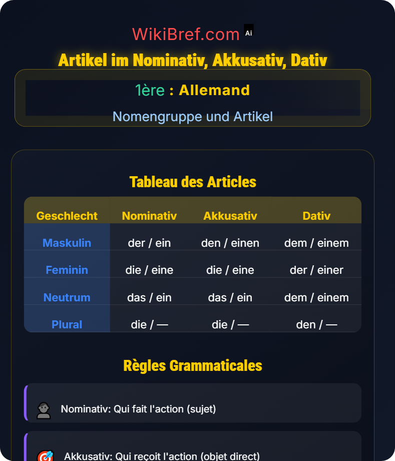 Bestimmte und unbestimmte Artikel Nomengruppe und Artikel