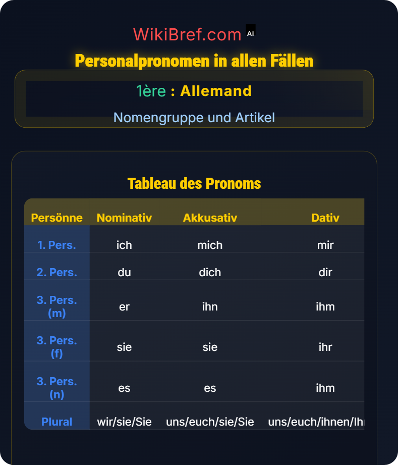 Pronomen in komplexen Sätzen Nomengruppe und Artikel