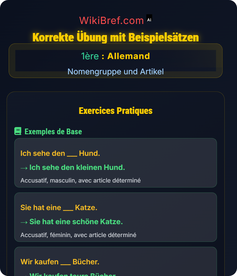 Adjektive und ihre Deklination Nomengruppe und Artikel