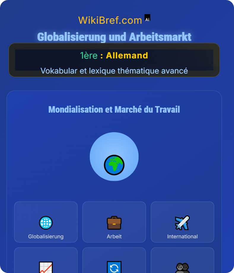 Wirtschaft und Globalisierung Vokabular et lexique thématique avancé