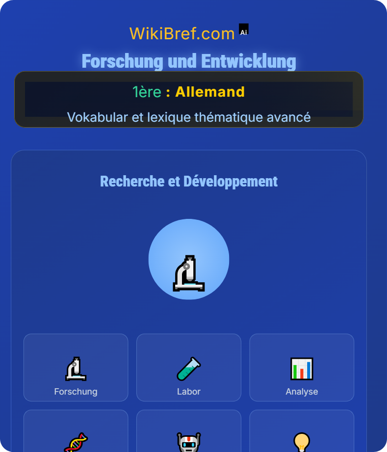 Technologie und Wissenschaft Vokabular et lexique thématique avancé