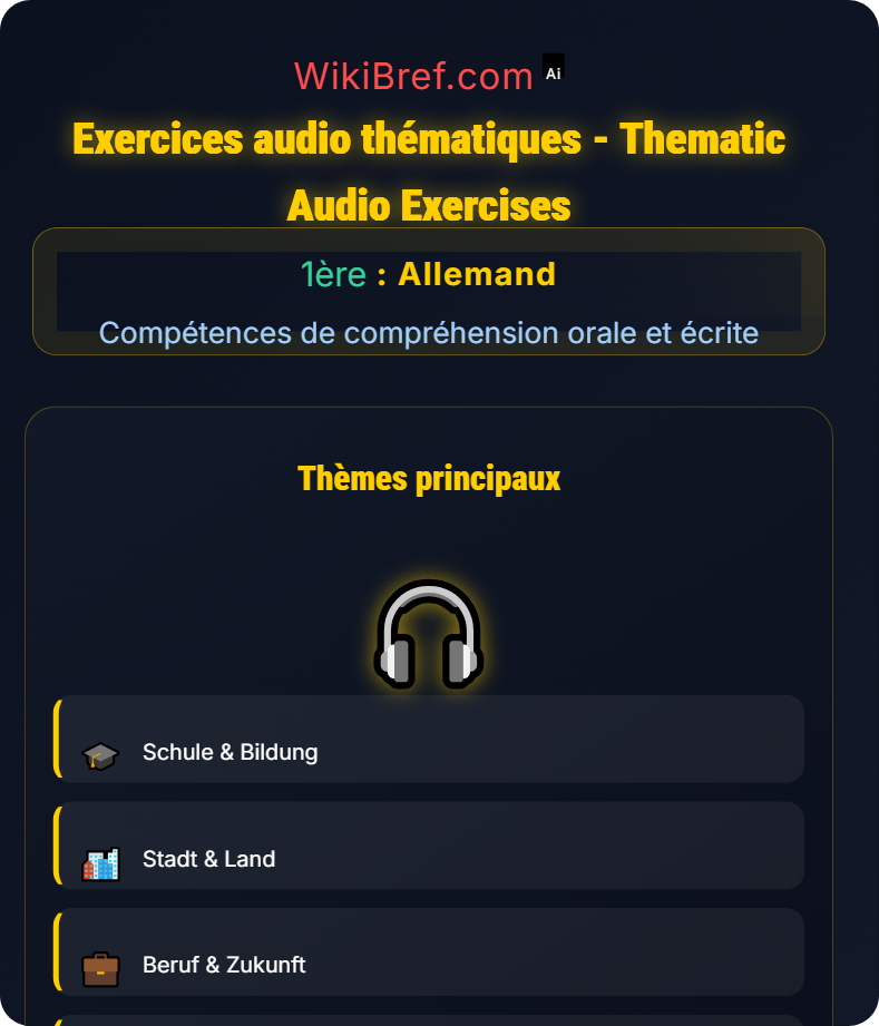 Compréhension orale Compétences de compréhension orale et écrite