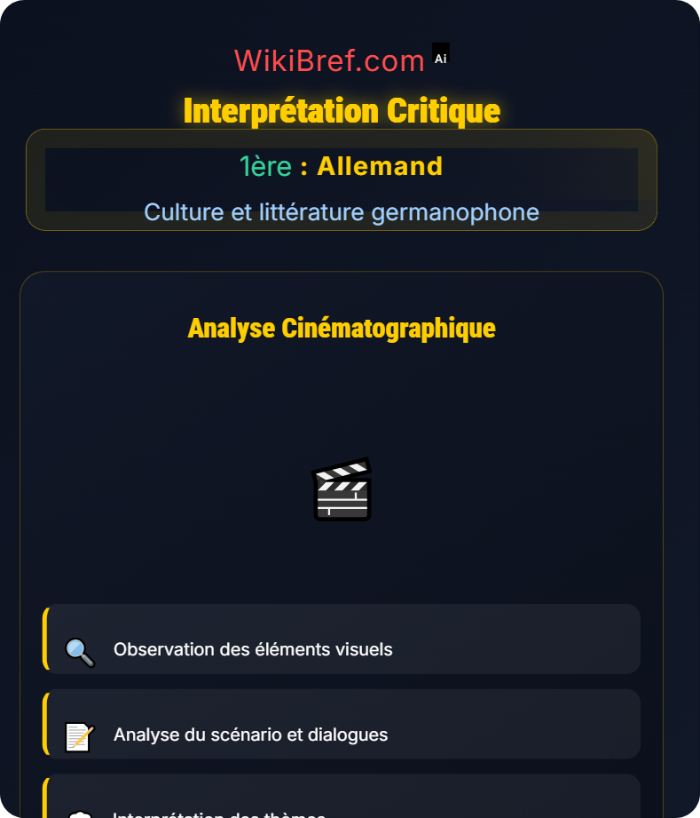 Film et médias Culture et littérature germanophone