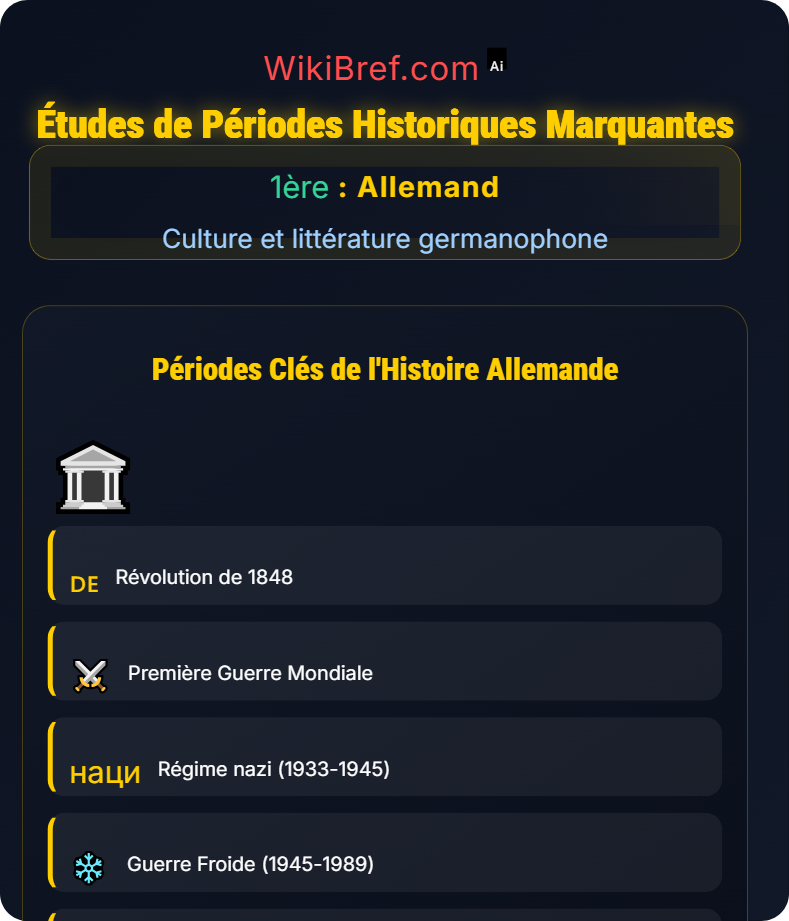 Histoire et société germanophone Culture et littérature germanophone