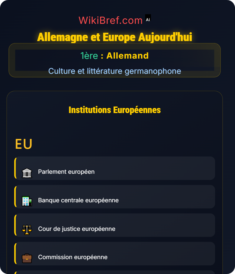 Histoire et société germanophone Culture et littérature germanophone