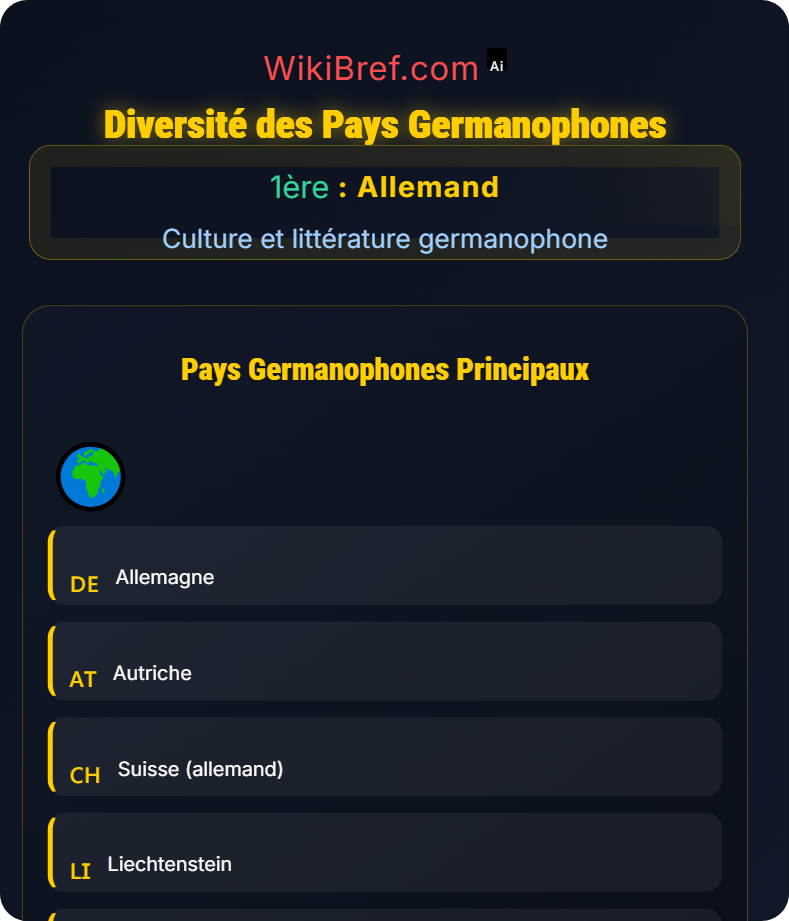 Histoire et société germanophone Culture et littérature germanophone